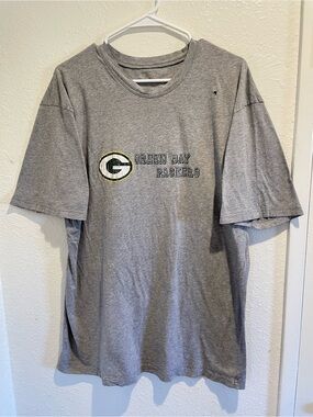 Official Green Bay Packers Men's Size L Heather Gray Short Sleeve Tee Shirt
